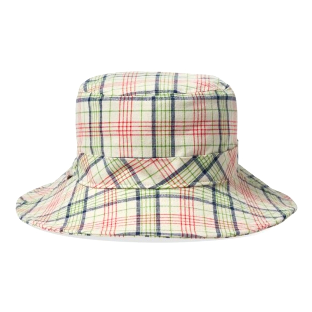 Women's Brixton Petra Packable Bucket Hat Preppy Plaid Multicolor, Fits M-L NEW - Picture 11 of 12